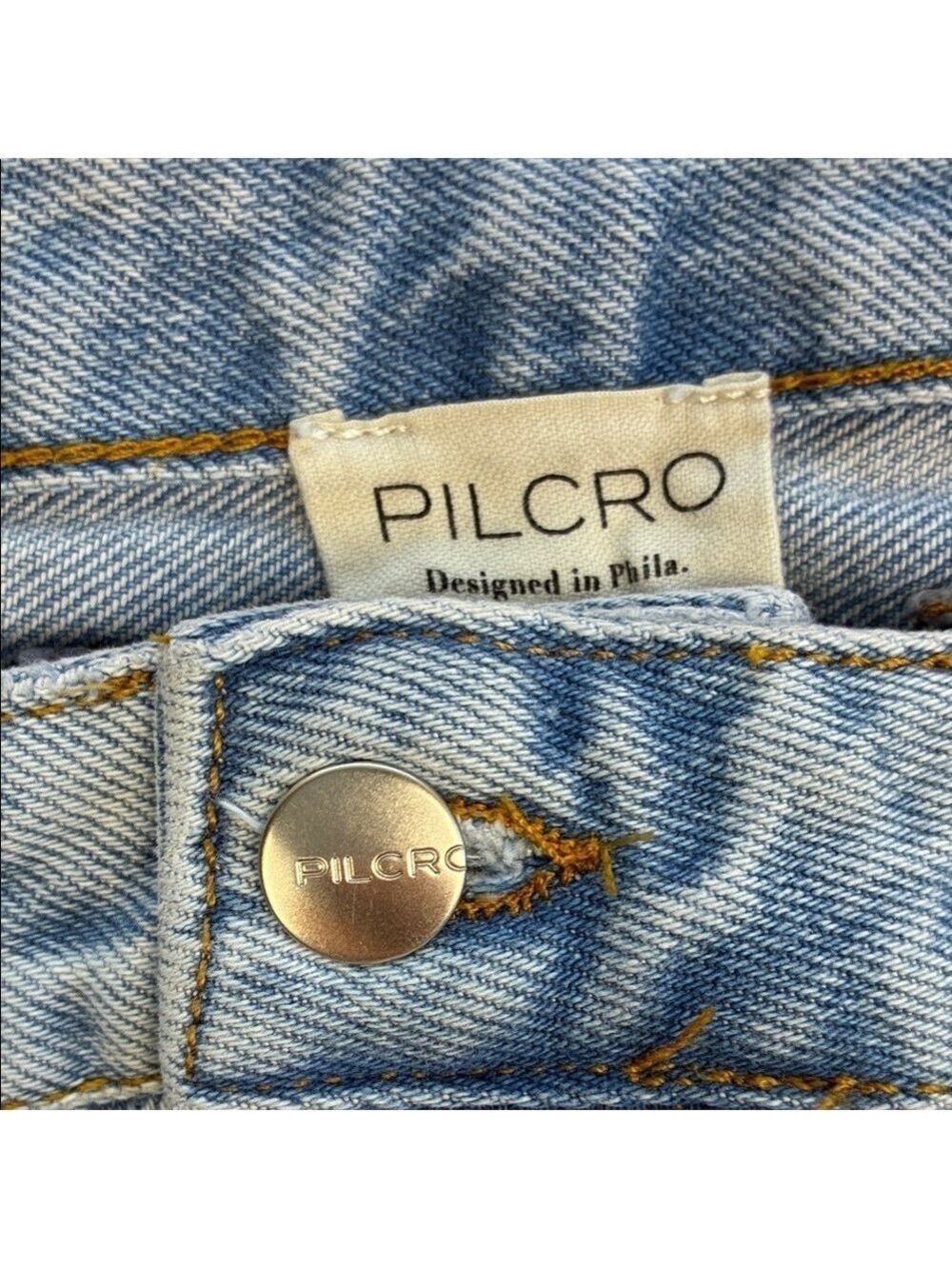 Anthropologie Pilcro Madi Denim Maxi Skirt Front Slit 28W - Picture 10 of 11